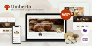 Umberto - Chủ đề WordPress cho trang trại nấm và cửa hàng sản phẩm hữu cơ