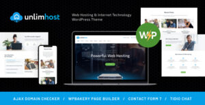 UnlimHost - Chủ đề WordPress về công nghệ Internet và lưu trữ web