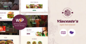 Vincente's | Chủ đề WordPress Nhà hàng thực phẩm hữu cơ