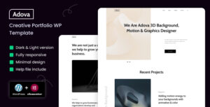 Adova - Chủ đề WordPress danh mục đầu tư sáng tạo
