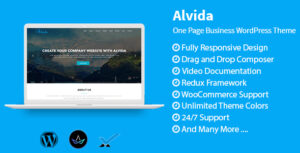 Alvida - Chủ đề WordPress kinh doanh một trang