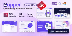 Apper - Chủ đề WordPress đa khái niệm về trang đích ứng dụng