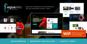 AquaPro | Dịch vụ thủy cung & bảo trì WordPress Theme + Store