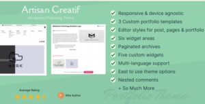 Artisan Creatif – Một chủ đề danh mục đầu tư WordPress