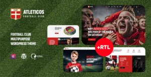 Atleticos - Chủ đề WordPress của Câu lạc bộ thể thao bóng đá & bóng đá + RTL