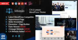 Attonio | Chủ đề WordPress Luật sư và CA Elementor