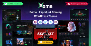 Bame - Chủ đề WordPress về thể thao điện tử và trò chơi