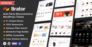 Brator - Phụ tùng ô tô WooC Commerce WordPress Theme