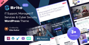 Brito - Chủ đề WordPress Elementor Dịch vụ CNTT được quản lý & Giải pháp an ninh mạng