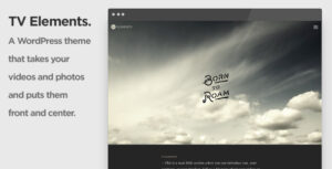 Chủ đề WordPress Video TV Elements dành cho người quay phim và nghệ sĩ thị giác