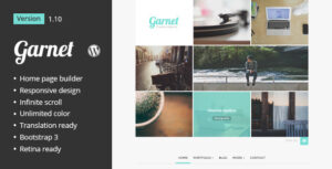 Chủ đề WordPress danh mục đầu tư sáng tạo Garnet