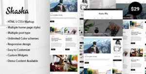 Chủ đề blog Shasha WordPress