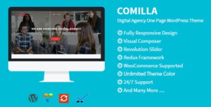 Comilla - Chủ đề WordPress một trang của Digital Agency