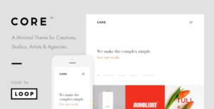 Core – Chủ đề WordPress danh mục đầu tư tối thiểu dành cho người sáng tạo, hãng phim, nghệ sĩ và đại lý