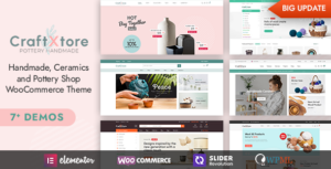 CraftXtore - Chủ đề WooC Commerce của cửa hàng thủ công, gốm sứ và đồ gốm