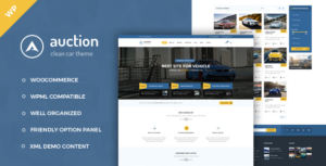 Đấu giá - Chủ đề WordPress của đại lý ô tô WooC Commerce
