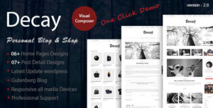 Decay - Một chủ đề WordPress dành cho blog cá nhân và cửa hàng thương mại điện tử đáp ứng nhanh