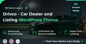 Drivco - Chủ đề WordPress về danh sách và đại lý ô tô