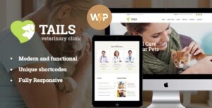 Đuôi | Phòng khám thú y, Chủ đề WordPress chăm sóc thú cưng & động vật + Cửa hàng