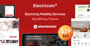 Electricom - Chủ đề WordPress về Dịch vụ Di động Điện