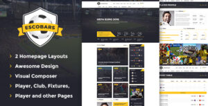 Escobar | Chủ đề WordPress Câu lạc bộ Đội thể thao