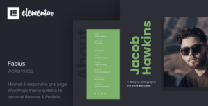 Fabius - Chủ đề WordPress Sơ yếu lý lịch một trang
