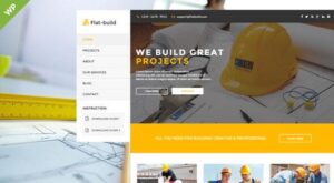 Flatbuild - Chủ đề WordPress kinh doanh xây dựng