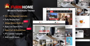 FurniHome - Cửa hàng nội thất WordPress Chủ đề WooC Commerce