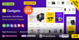 Gadgeto WP - Chủ đề WooC Commerce của Elementor Store