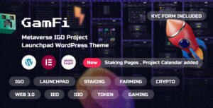 GamFi - Chủ đề WordPress của IGO Launchpad