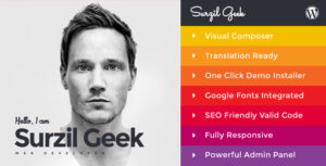 Geek - Chủ đề WordPress về sơ yếu lý lịch cá nhân và danh mục đầu tư