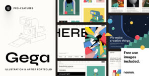 Gega - Illustration & Artist Portfolio WordPress Theme