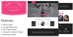 Gothica - Một chủ đề WordPress một trang theo phong cách Goth