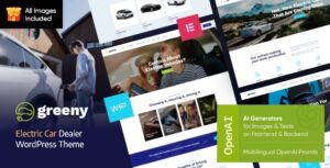 Greeny - Chủ đề WordPress của đại lý ô tô điện