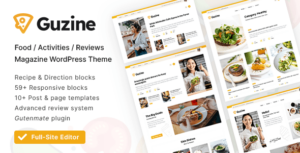 Guzine: Chủ đề WordPress của Tạp chí Adsense Ready dành cho blog ẩm thực