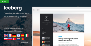 Iceberg - Chủ đề blog WordPress cá nhân đơn giản và tối giản