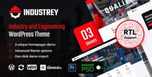 Industrey - Chủ đề WordPress Công nghiệp & Kỹ sư + RTL
