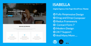 Isabella - Chủ đề WordPress một trang của Cơ quan kỹ thuật số