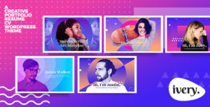 Ivery - Chủ đề WordPress về danh mục đầu tư & CV sáng tạo