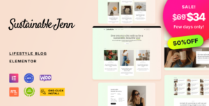Jenn bền vững - Chủ đề WordPress cho blog về phong cách sống sinh thái