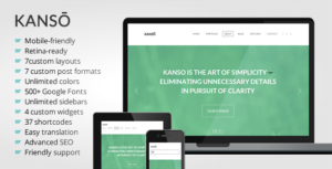 Kanso - Chủ đề WordPress thị sai một trang sạch sẽ
