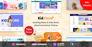 KidXtore - Chủ đề WordPress của Cửa hàng quần áo và đồ chơi trẻ em Elementor WooC Commerce