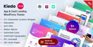 Kiedo - Chủ đề WordPress Landing Elementor dành cho ứng dụng & phần mềm SaaS