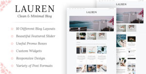 Lauren - Chủ đề WordPress blog sạch sẽ và tối giản