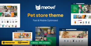Meo! - Chủ đề WordPress WooC Commerce của Pet Care & Pet Shop Elementor