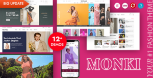 Monki - Chủ đề WordPress WordPress thời trang Elementor Fashion