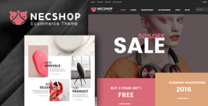 Nec Shop - Chủ đề WordPress WooC Commerce đa năng đáp ứng HiTech RTL