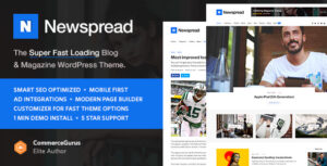New Spread - Tạp chí, Blog, Báo và Đánh giá Chủ đề WordPress