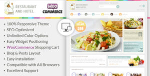 Nhà hàng - Chủ đề WooC Commerce đáp ứng