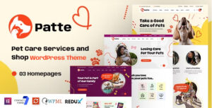 Patte - Chủ đề WordPress Chăm sóc thú cưng & Cửa hàng thú cưng